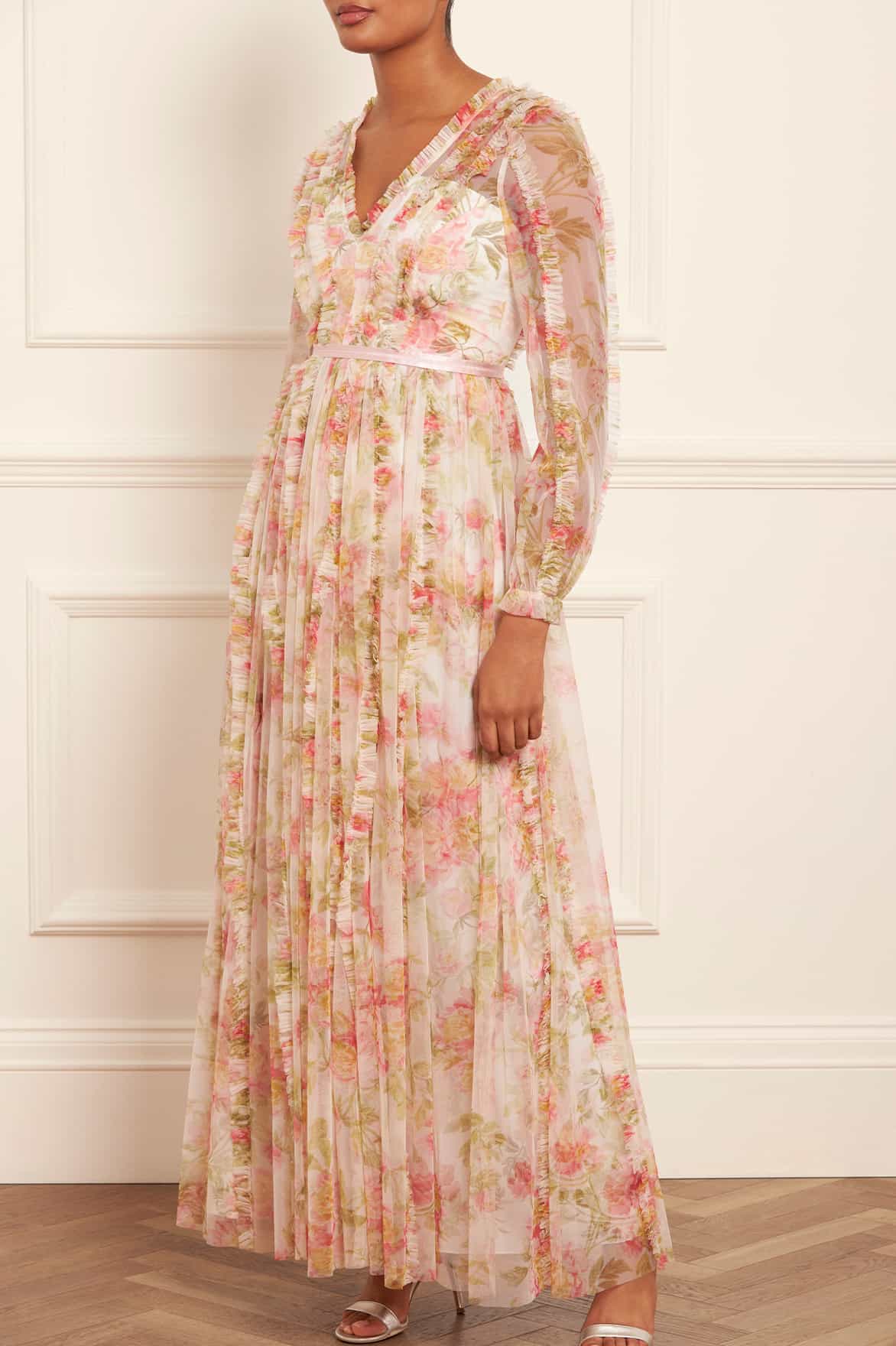 PEONY PROMISE V-NECK GOWN