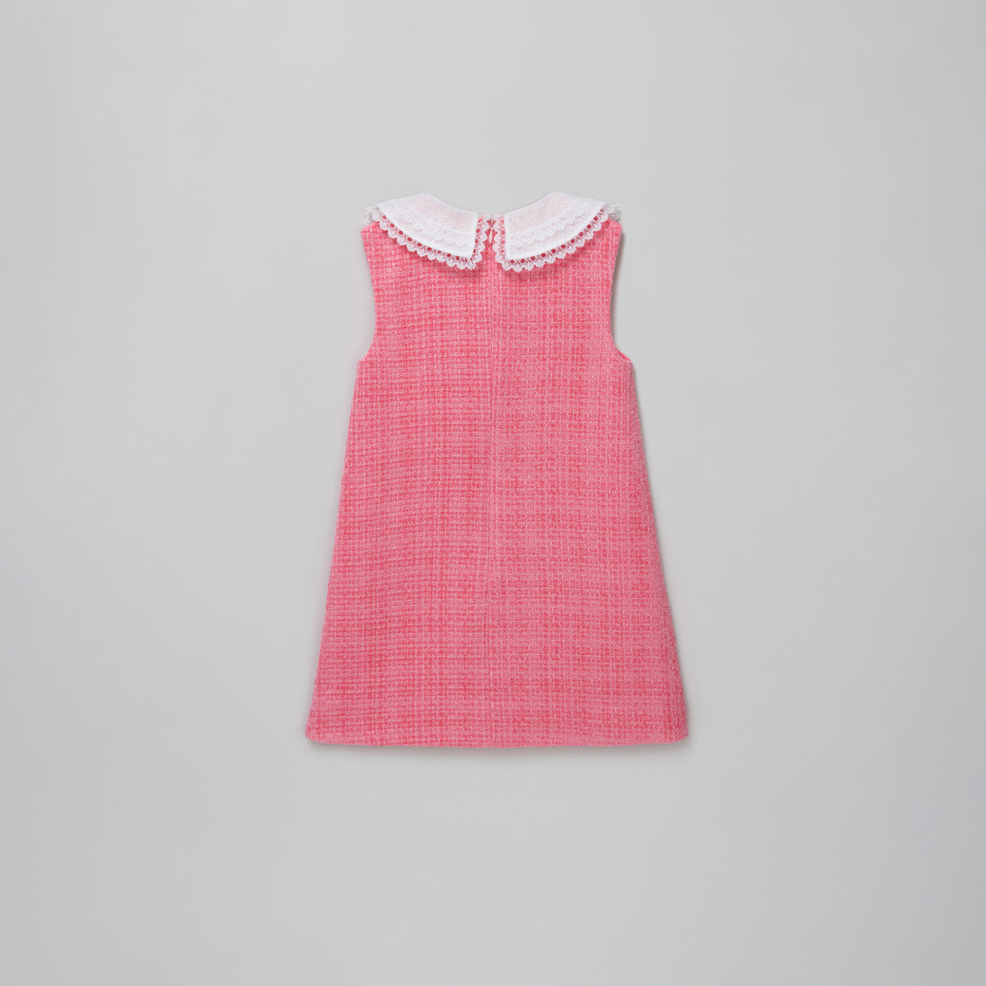 Pink Textured Woven Dress فستان