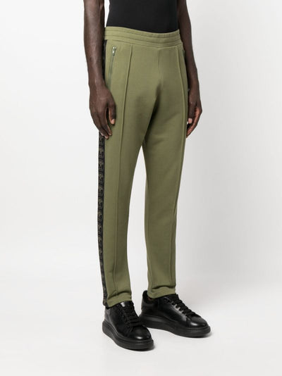 Moschino Green Logo-Print Cotton Track Pants بنطال 