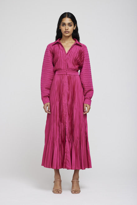 Simkhai Indiana pleated maxi dress – Rubaiyat Fashion