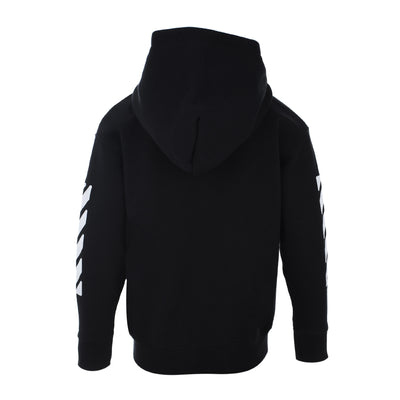 OFF ROUNDED HOODIE ZIP BLACK WHITE