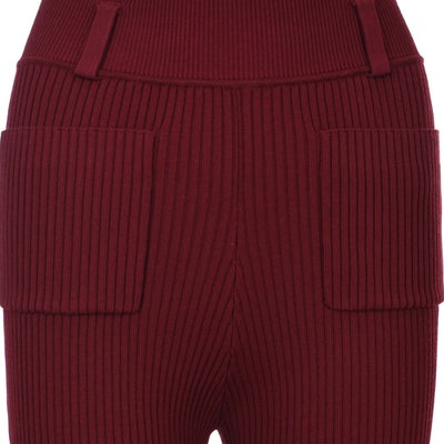 Oxblood Knitted Short