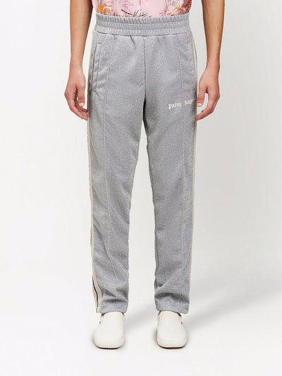 LUREX TRACK PANTS SILVER OFF WHITE