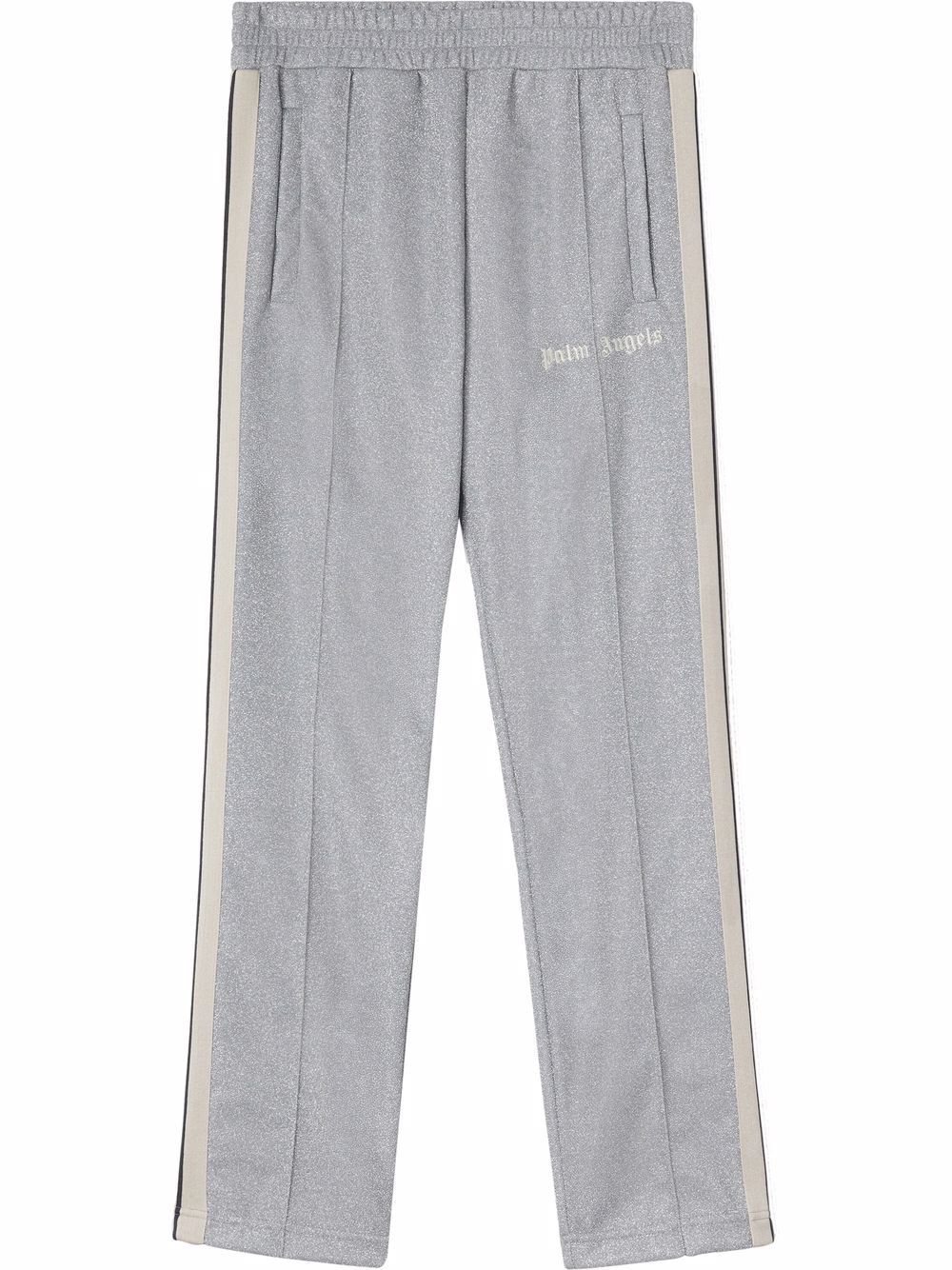 LUREX TRACK PANTS SILVER OFF WHITE