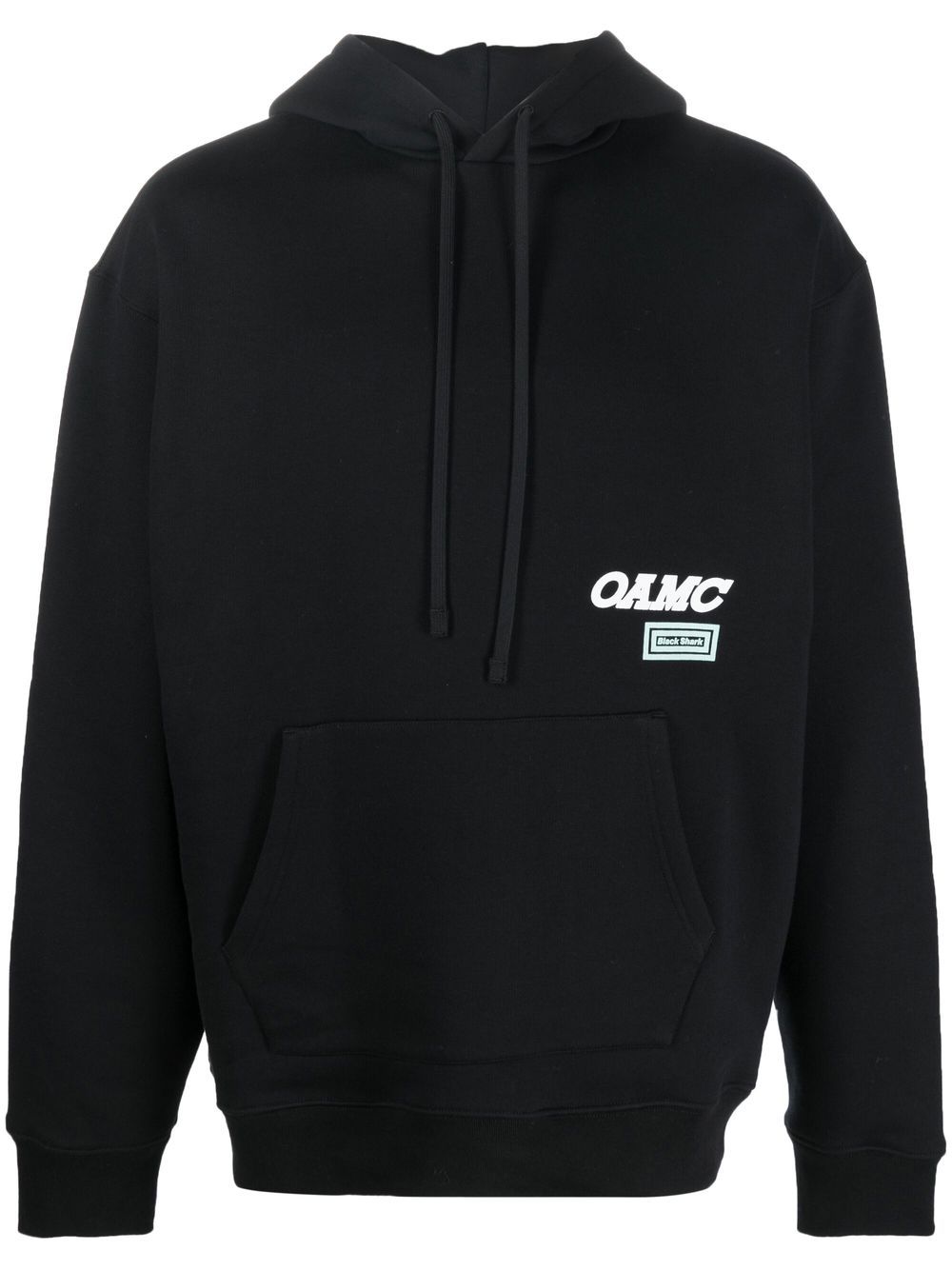 OAMC logo-print hoodie WHIRL KNITTED