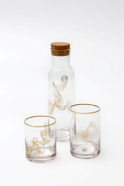 Gold Dotted Tumbler Glasses Set of 6