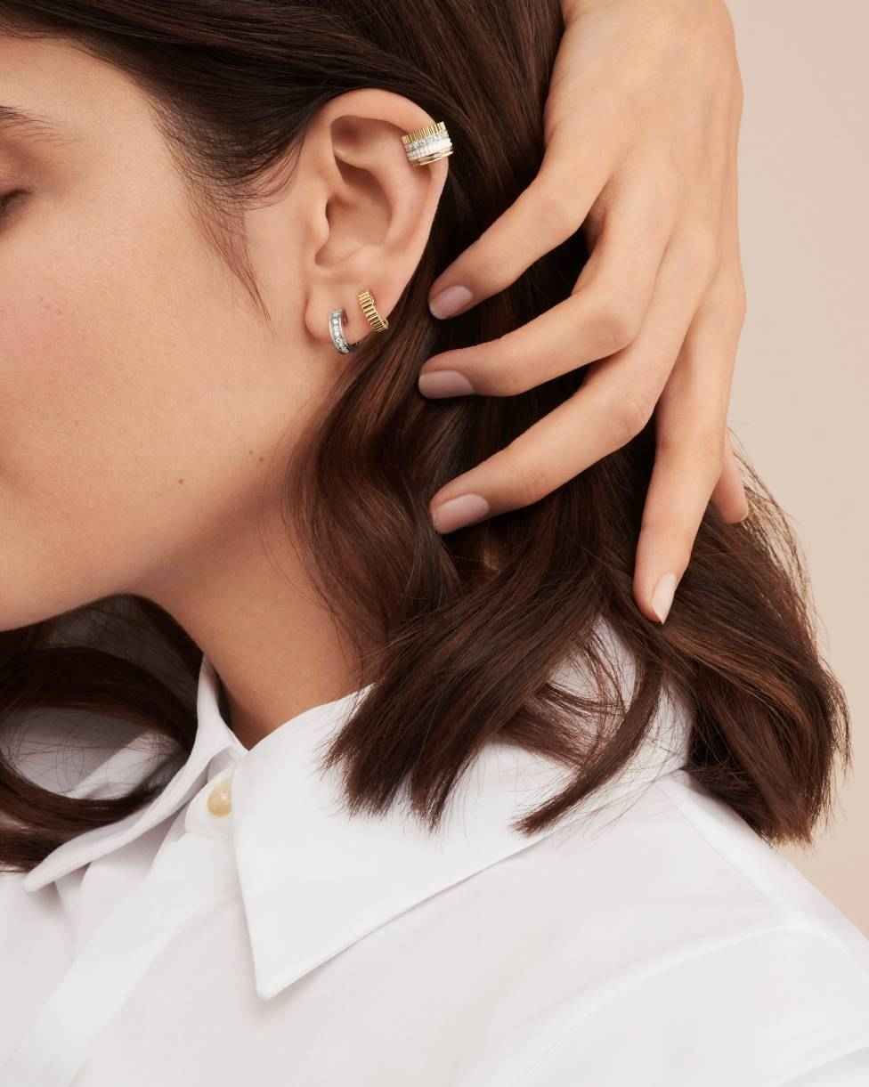 Quatre White Edition Single Clip Earring