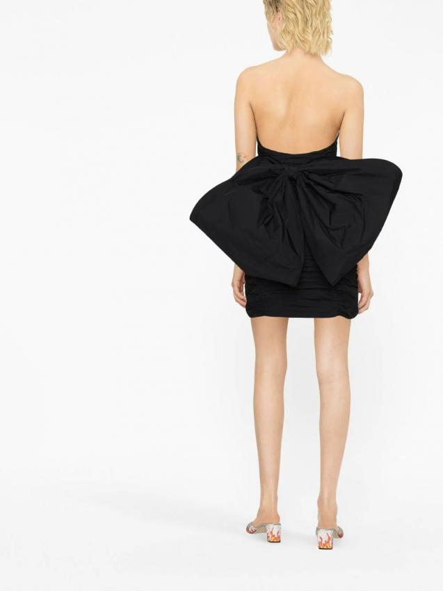 Taft Pleated Mini Bow Dress (Catalina Dress Lbd)