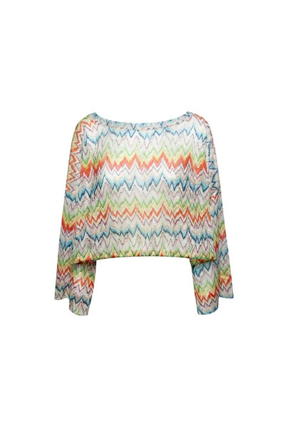 Cover-up top with long sleeves